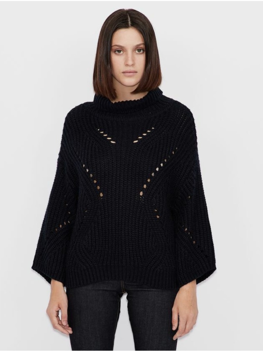 Armani Exchange Navy Blue Turtleneck Sweater (S)